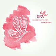 Spa watercolor background N3