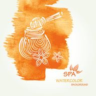 Spa watercolor background N4
