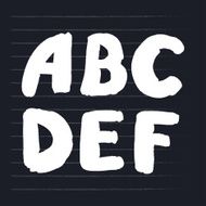Vector hand-draw colorful alphabet N5