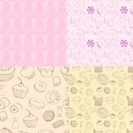 seamless patterns with sweets N2