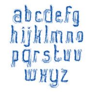 Handwritten light vector lowercase letters stylish letters set