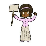 cartoon vicorian woman protesting N16