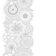 Hand Drawn floral background N8