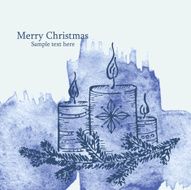 Christmas card with candle