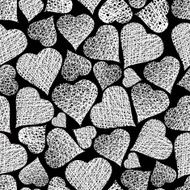 Valentine theme seamless background hearts pattern