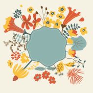 Floral cartoon card