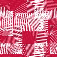 Abstract striped textured geometric seamless pattern Vector red