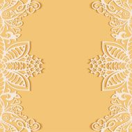 Abstract background frame border lace pattern wedding invitation card design N2