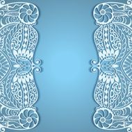 Abstract background frame border lace pattern invitation greeting card design N10