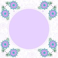 Floral decorative frame