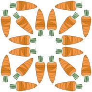 Seamless vegetables pattern of carrots