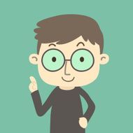 Man smile cartoon