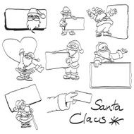 hand drawn of christmas illustration santa