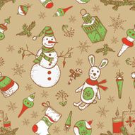 Hand drawn Christmas seamless