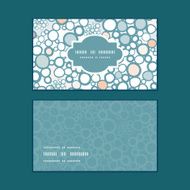 Vector colorful bubbles horizontal frame pattern business cards set