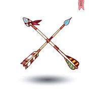 cross arrows vector illustration