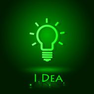 Light bulb idea vector icon