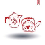 Tea icon Hand drawn vector illustration N3