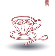 Tea icon Hand drawn vector illustration N6