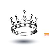 crown hand drawn vector N27