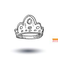 crown hand drawn vector N28