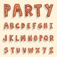 Hand drawn alphabet vector N61