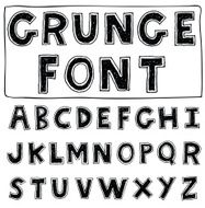 Hand drawn alphabet vector N62
