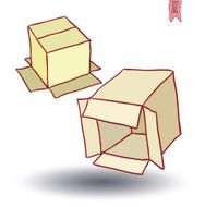 boxes collection doodles set vector illustration N35