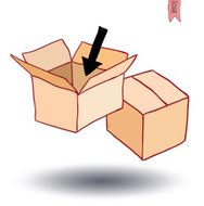 boxes collection doodles set vector illustration N36