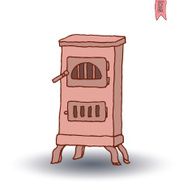 Oven stove Firewood vector illustration N7