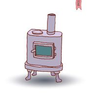 Oven stove Firewood vector illustration N8