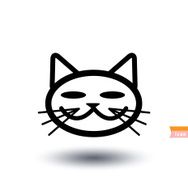 cat icon vector illustration N43