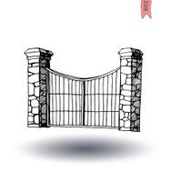 gate icon vector illustration N11