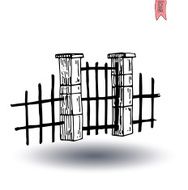 gate icon vector illustration N12