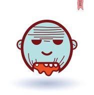 zombie cartoon character vector illustration N44