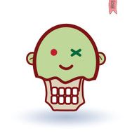 zombie cartoon character vector illustration N45