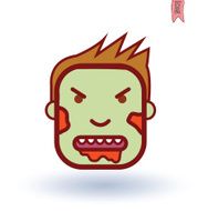 zombie cartoon character vector illustration N46
