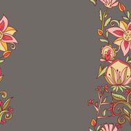 Seamless border texture with flowers N2