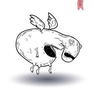 cartoon monster vector illustration N19