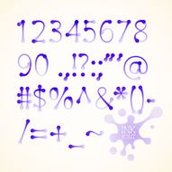 Vector ink numbers and symbols