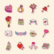 Set of love icons vector illustration N2