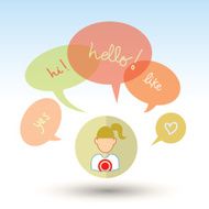 Speech bubbles vector illustration N37