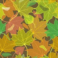 Autumn Fallen Leaves Dark Pattern