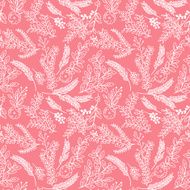 Seamless Tileable Vintage Floral Background Pattern - Vector Illustration N2