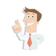 Vector Businessman with Great Idea
