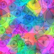 Seamless bicycle background N8