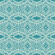turquoise pattern with petals and swirls