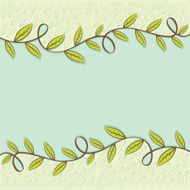 creative retro green leaf background