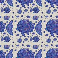 Fishes Seamless pattern N7