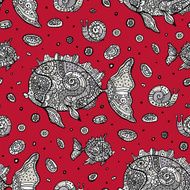 Fishes Seamless pattern N8